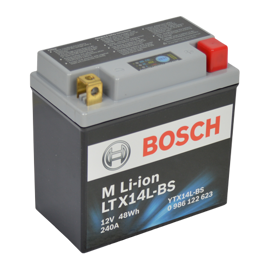 Bosch MC Lithiumbatteri LTX14L-BS 12volt 4Ah +pol til høyre